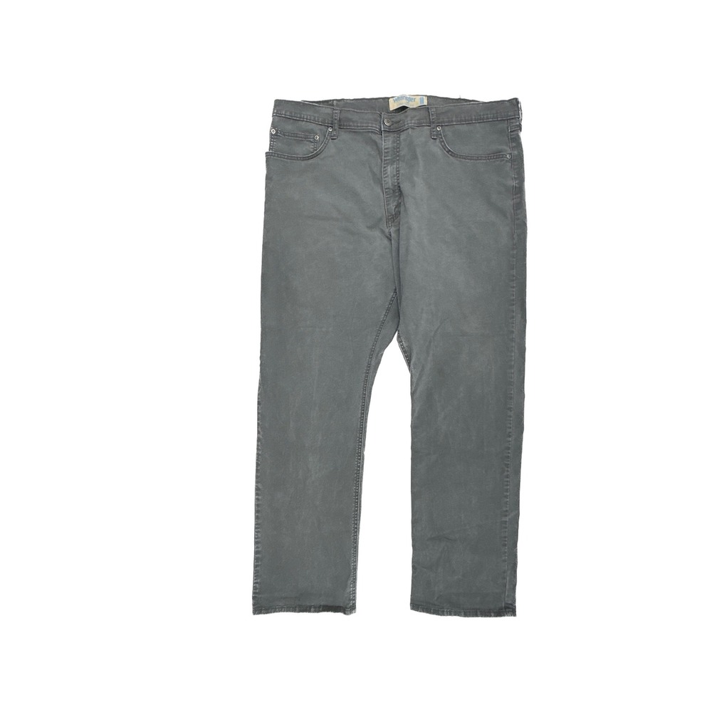 Wrangler Straight Fit Flex‎ Pants Mens 40x30 Gray 5-Pocket Cotton Blend